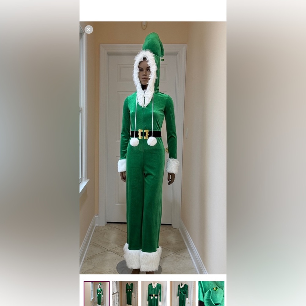 Holly & Cupid Green Elf Jumpsuit